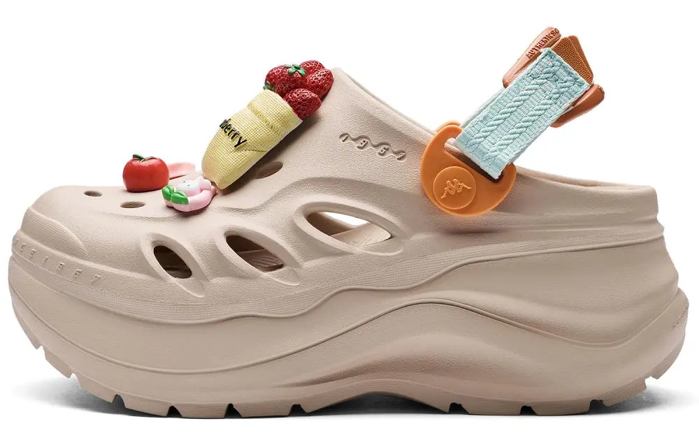 Kappa Back to Back Clogs Women's Gray Khaki