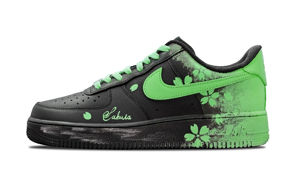 Nike Air Force 1 Coverage Anti-Slip And Wear-Resistant Low-Top Skateboard Shoes Unisex Neon Green