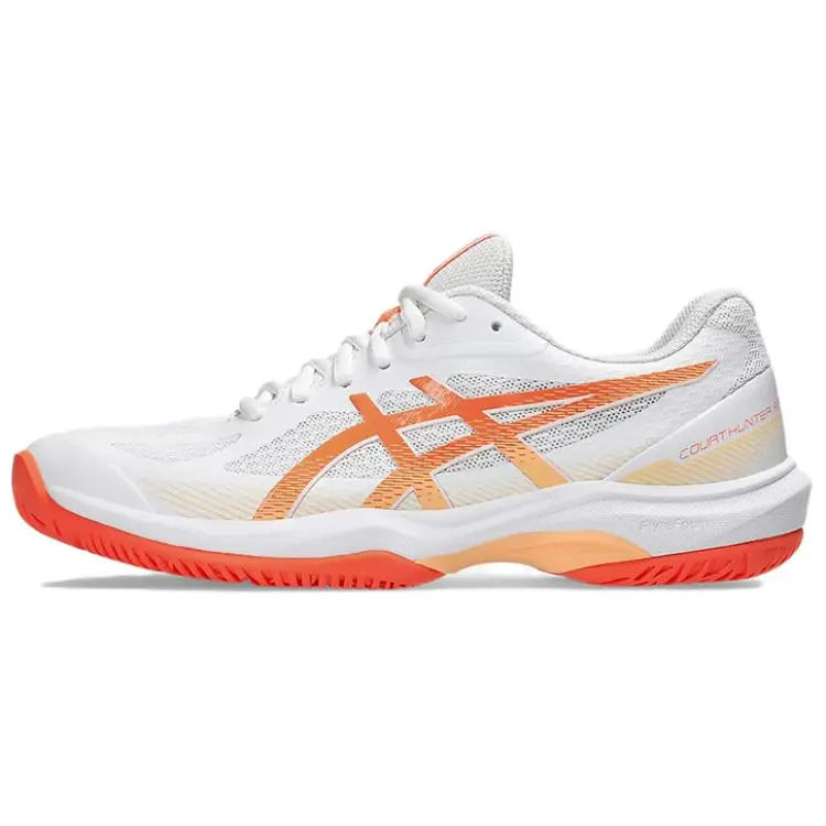 ASICS COURT HUNTER FF Cushioning Abrasion Resistant Breathable Low top Badminton Shoes Women's Orange White