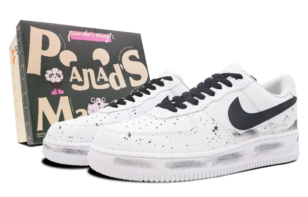 Nike Air Force 1 Low Mountain Stone Retro Low-Top Skateboard Shoes Women's Black White