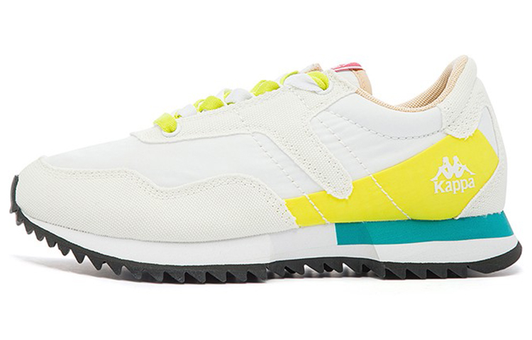 Kappa Anti Slip And Wear Resistant Breathable Low Top Casual Shoes Unisex White Yellow