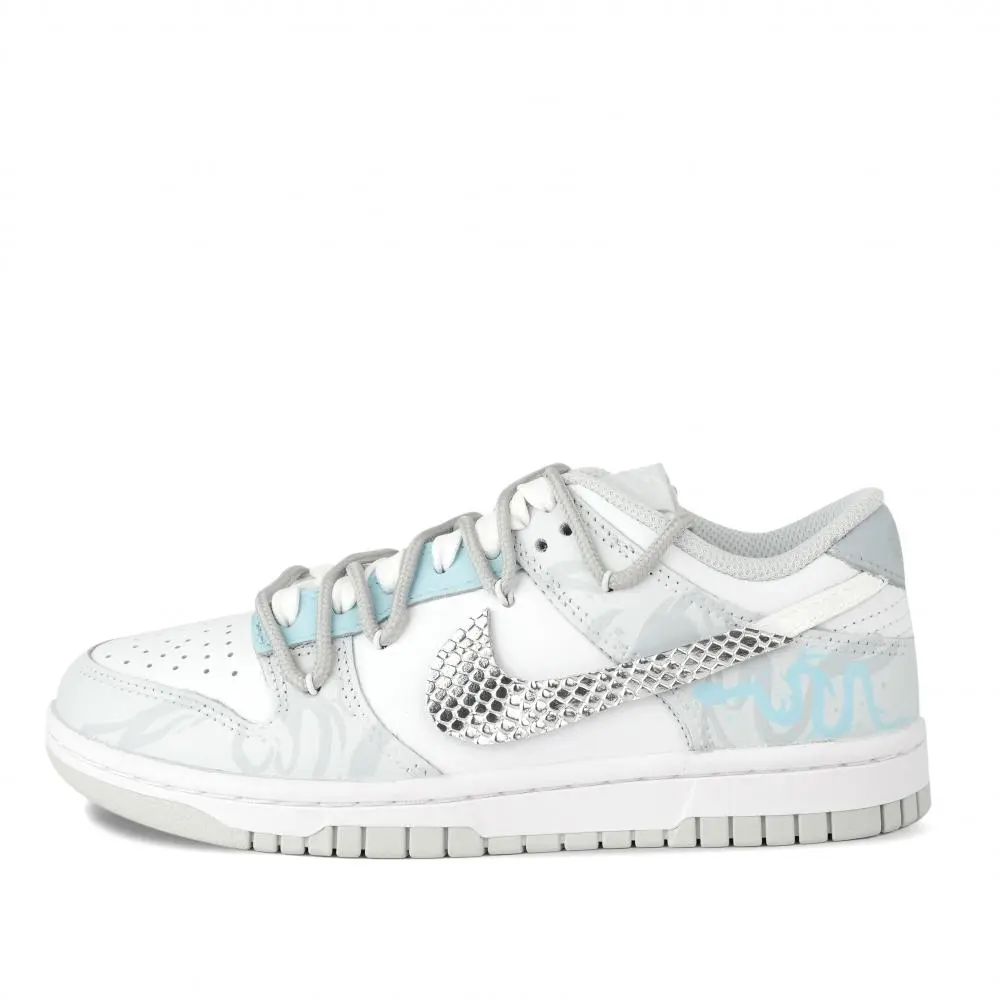 Nike Dunk Octopus Party, Replay Silver Snake Cushioning, Wear Resistant Low top Skateboard Shoes Unisex Gray