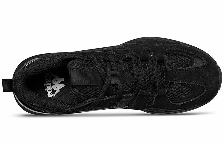 Kappa Label String Cushioning Low-Top Chunky Sneakers Unisex Black