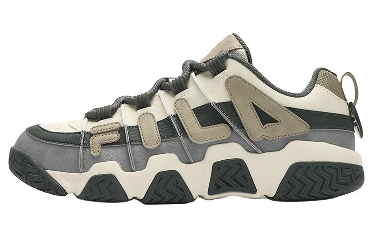 FILA FUSION Barricade Basketball Shoes Men Low-Top Antique White/Ultimate Gray