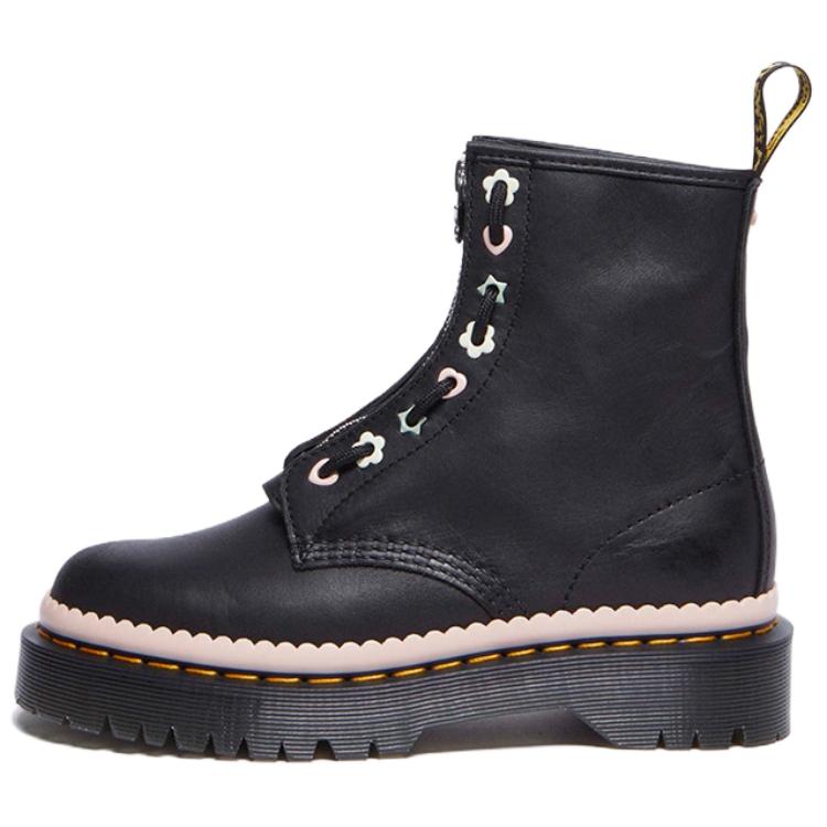 Dr.Martens 1460 PASCAL Short Martin Boot Women's Black Pink