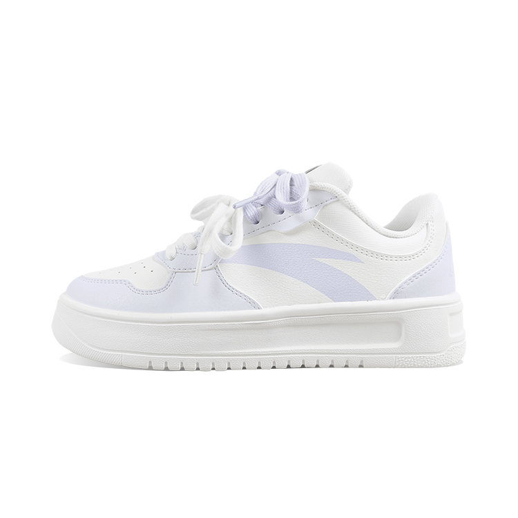 Anta Relaxed Anti Slip Wear Resistant Low Top Skateboard Shoes Unisex Purple