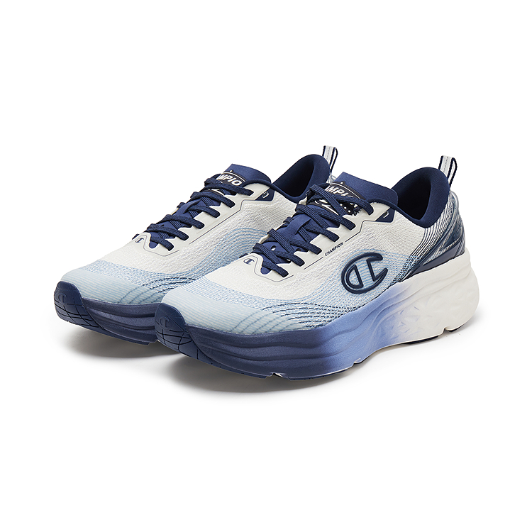 Champion Support Low Top Running Shoes Men's Milk White/Marine Blue