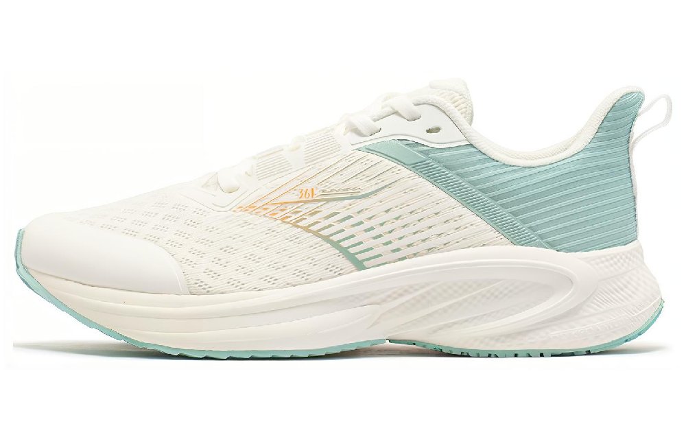 361° Cushioning, Wear Resistant Low Top Running Shoes Women's White Green