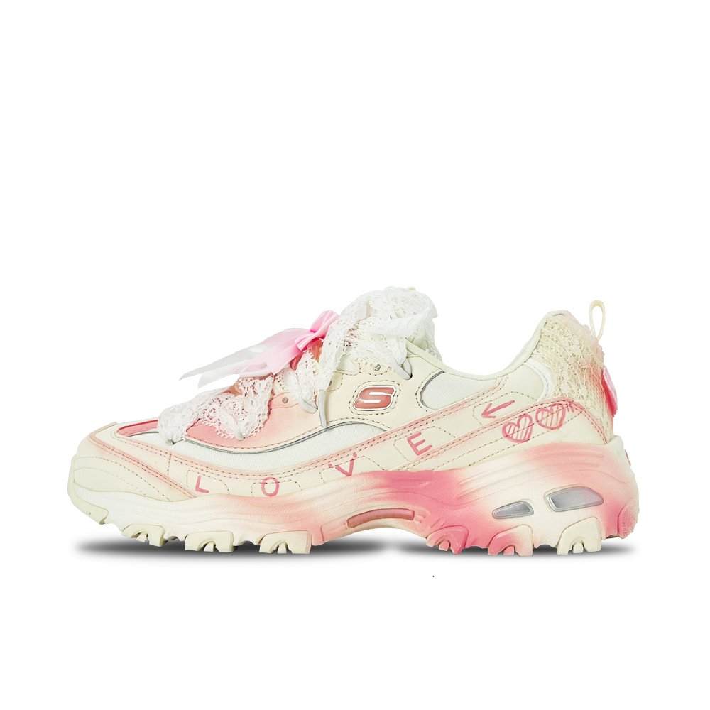 Skechers D'LITES 2.0 Non-slip Support Low-Top Chunky Sneakers Women's Pink