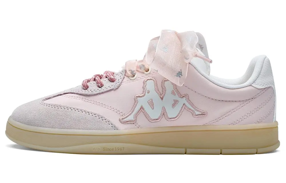 Kappa Tifo Back to Back Anti Slip Wear Resistant Low Top Skateboard Shoes Women's Pink White