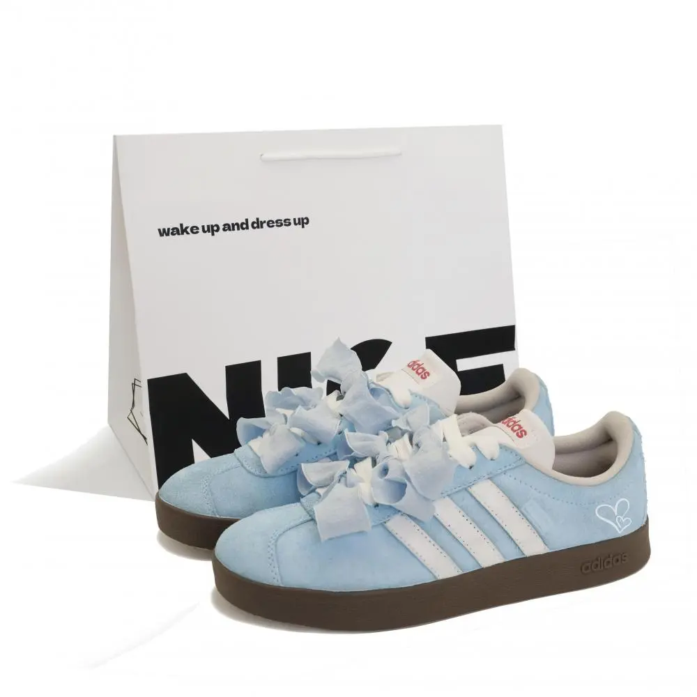 Adidas VL COURT 2.0 Wave Blossom Low top German Army Trainers Unisex Blue White