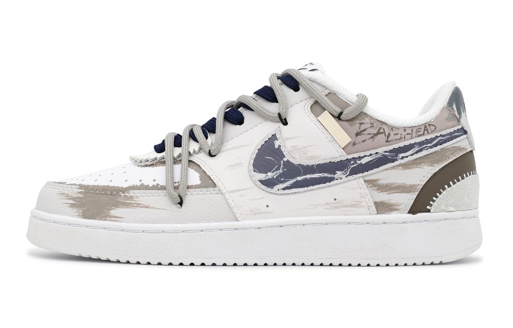 Nike Court Vision Slip-Resistant Cushioning Low-Top Skateboard Shoes Men's Gray Blue Brown