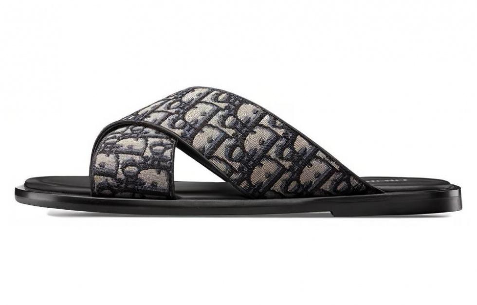 DIOR Alias Sandals Blue Oblique
