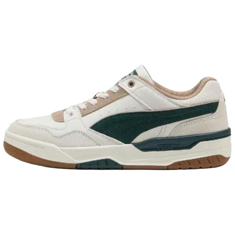 PUMA REBOUND Abrasion Resistant Low Top Skateboard Shoes Unisex White Green