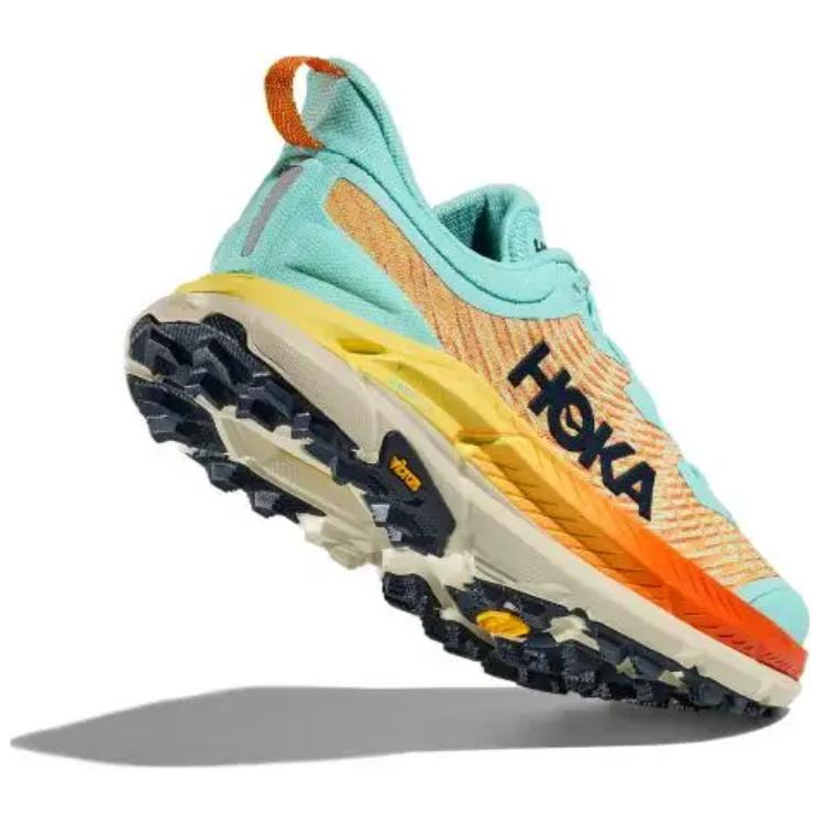HOKA ONE ONE Mafate Speed 4 Anti-Slip And Wear-Resistant Breathable Low-Top Casual Running Shoes Women's Green Orange купить в интернет-магазине Yoocart с быстрой доставкой по России.