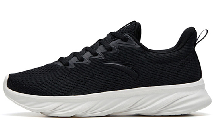 Anta Cushioned Anti Slip Wear Resistant Breathable Lightweight Low Top Running Shoes Women's Black Gray