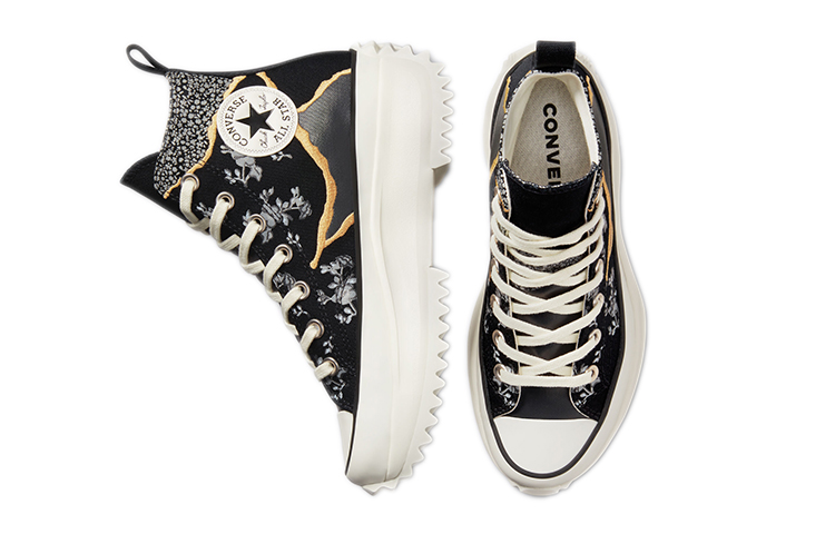 Converse Run Star Hike Hi Metallic Silver Floral Women's купить в интернет-магазине Yoocart с быстрой доставкой по России.