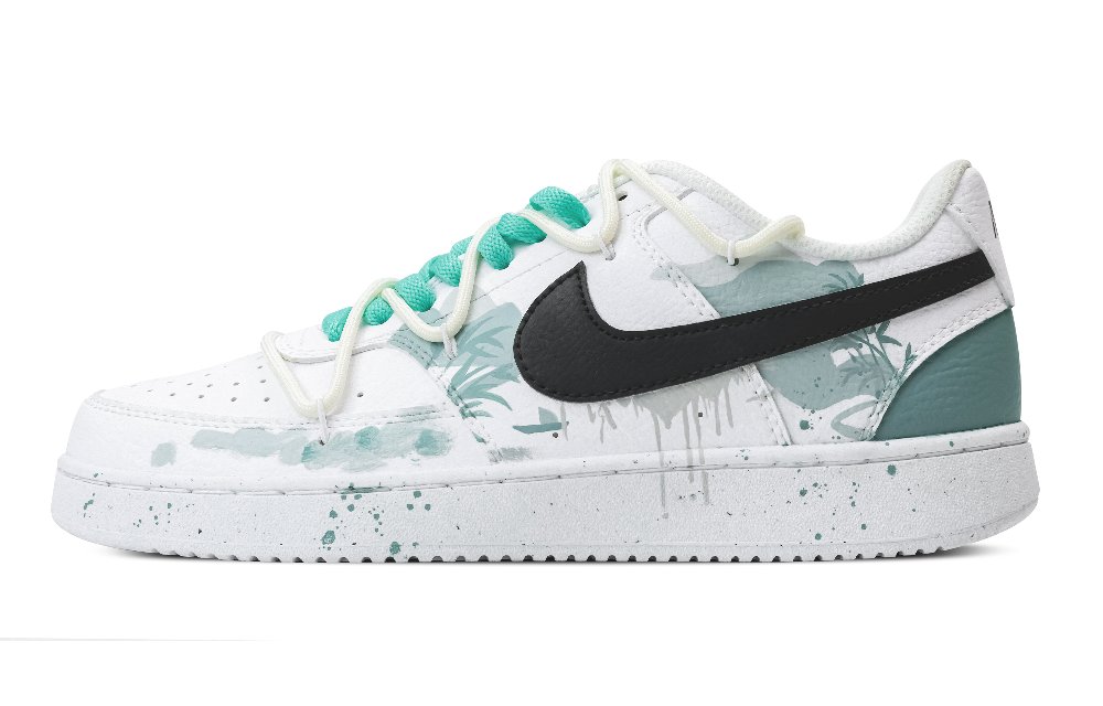 Nike Court Vision 1 Anti Slip Wear Resistant Low Top Skateboard Shoes Men's Green White