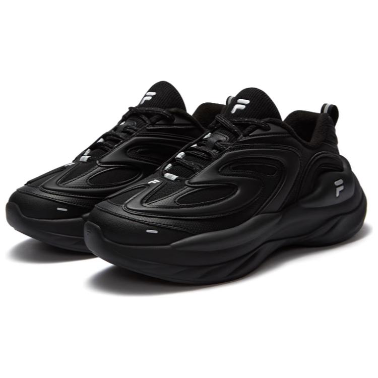 FILA FUSION BUZZARD Meteor Shoes Warm Low-Top Chunky Sneakers Men's Black
