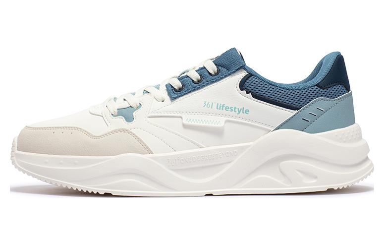 361° Anti-Slip Wear-Resistant Low-Top Casual Shoes Men's White Blue