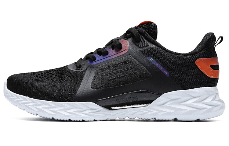 361° QU!KFOAM Slip Resistant, Abrasion Resistant, Breathable Low Top Running Shoes Men's Black Orange