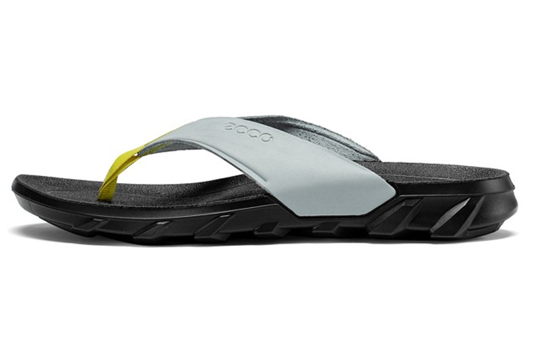 Ecco Drive Rubber Sole Flip Flops Women's Concrete Gray