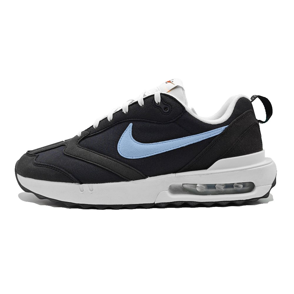 Nike Air Max Dawn Coverage, Moisture Wicking, Breathable Low Top Running Shoes Men's Black Blue