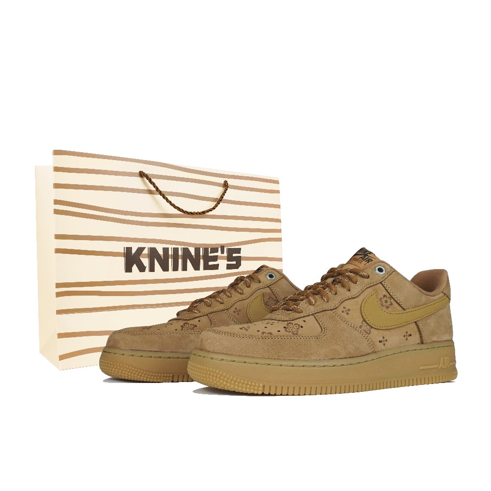 Nike Air Force 1 Low Top Skateboard Shoes Unisex Brown