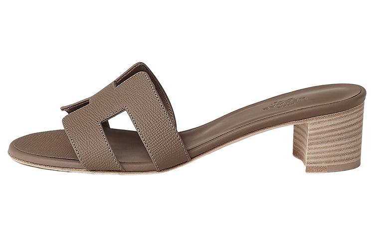 HERMES Oasis Slide Slippers Women's Elephant Gray