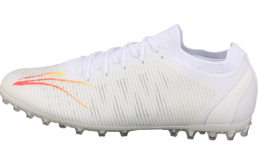 LiNing Shadows MG Short Grass Soccer Shoes Cushioned Wear-Resistant Impact-Resistant Soccer Shoes Men's White