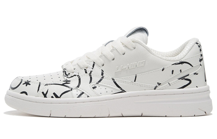 Dft x LiNing Wade Collection Wear-Resistant Vintage Basketball Shoes Women's White Black