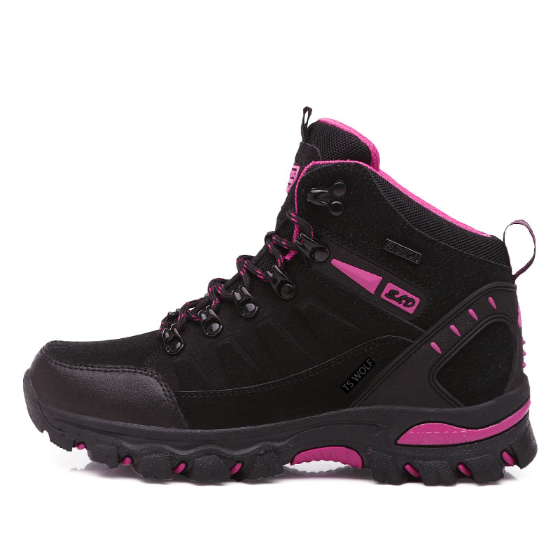 Scout Wolf Mid-Top Athletic Shoes/Hiking & Trekking Shoes Unisex Black Red