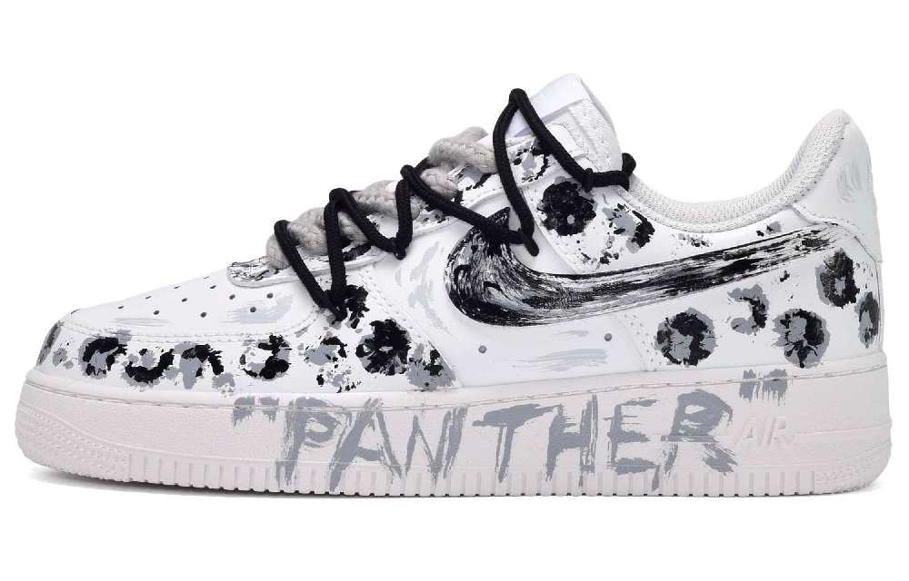 Nike Air Force 1 Skateboard Shoes Women's Low-Top Black White Gray
