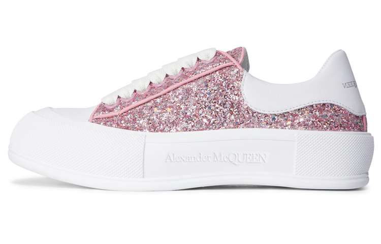 Alexander McQueen Glitter Deck Plimsoll 'Rose Pink' Women's