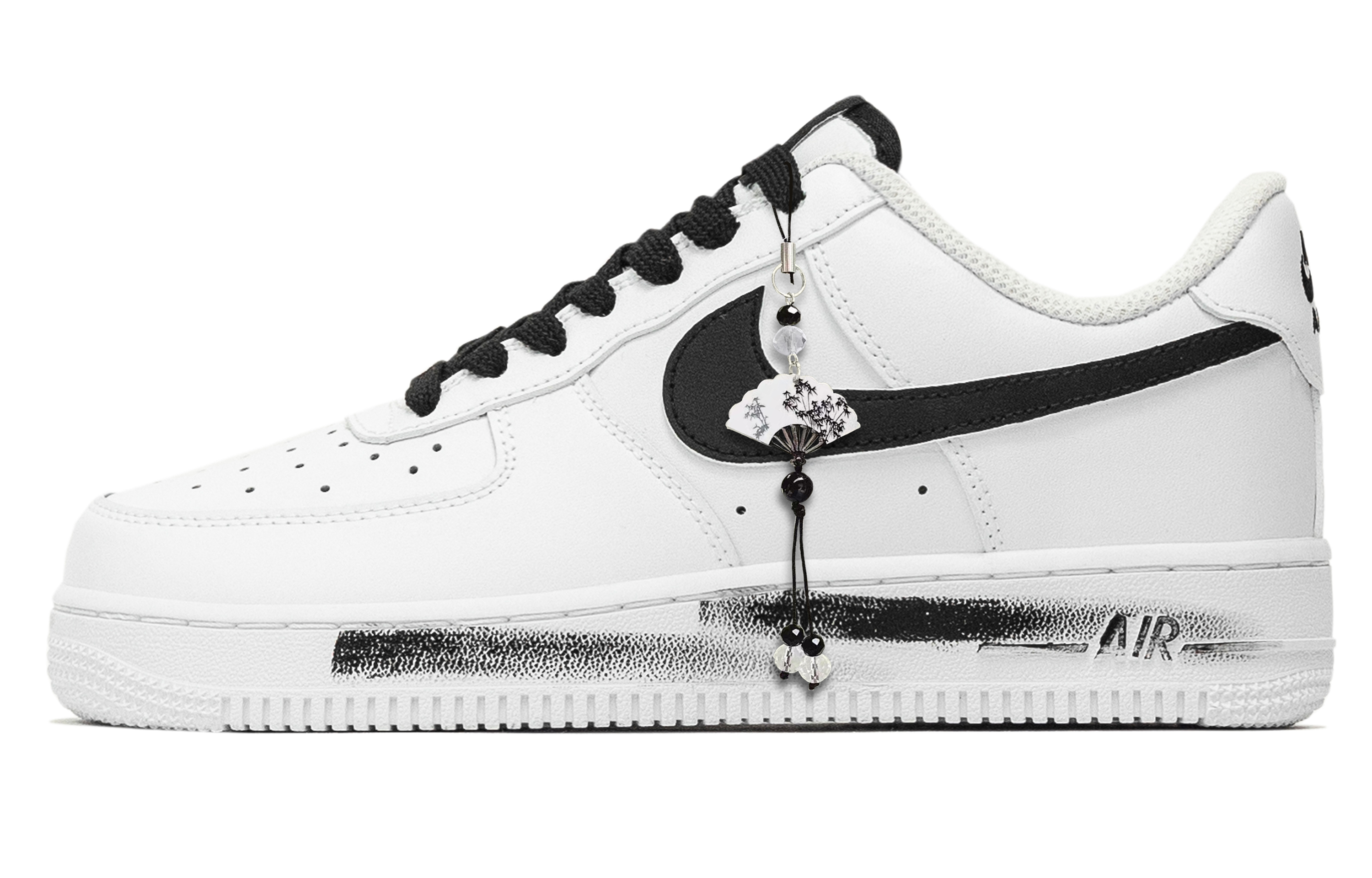 Nike Air Force 1 Black Sorrow Low top Skateboard Shoes Unisex Black White