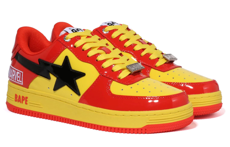 A BATHING APE X Marvel Bape Sta 'Red Yellow Black' Women's
