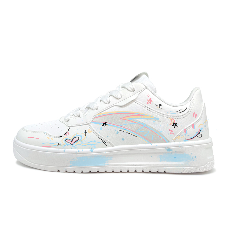Anta Relaxed Wear resistant And Lightweight Low Top Skateboard Shoes Women's White