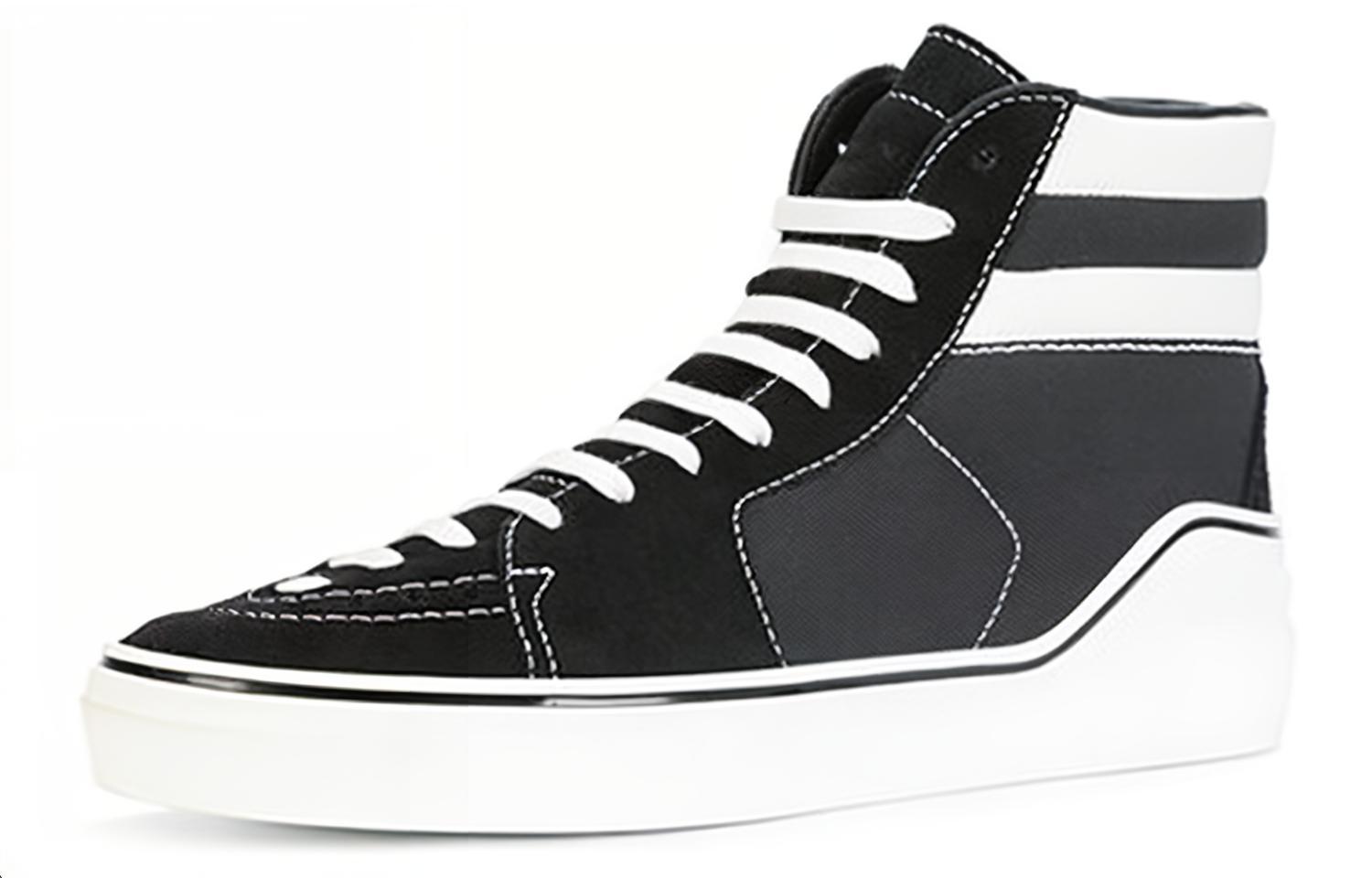 GIVENCHY High Top Stylish Skateboarding Shoes Men's Black White