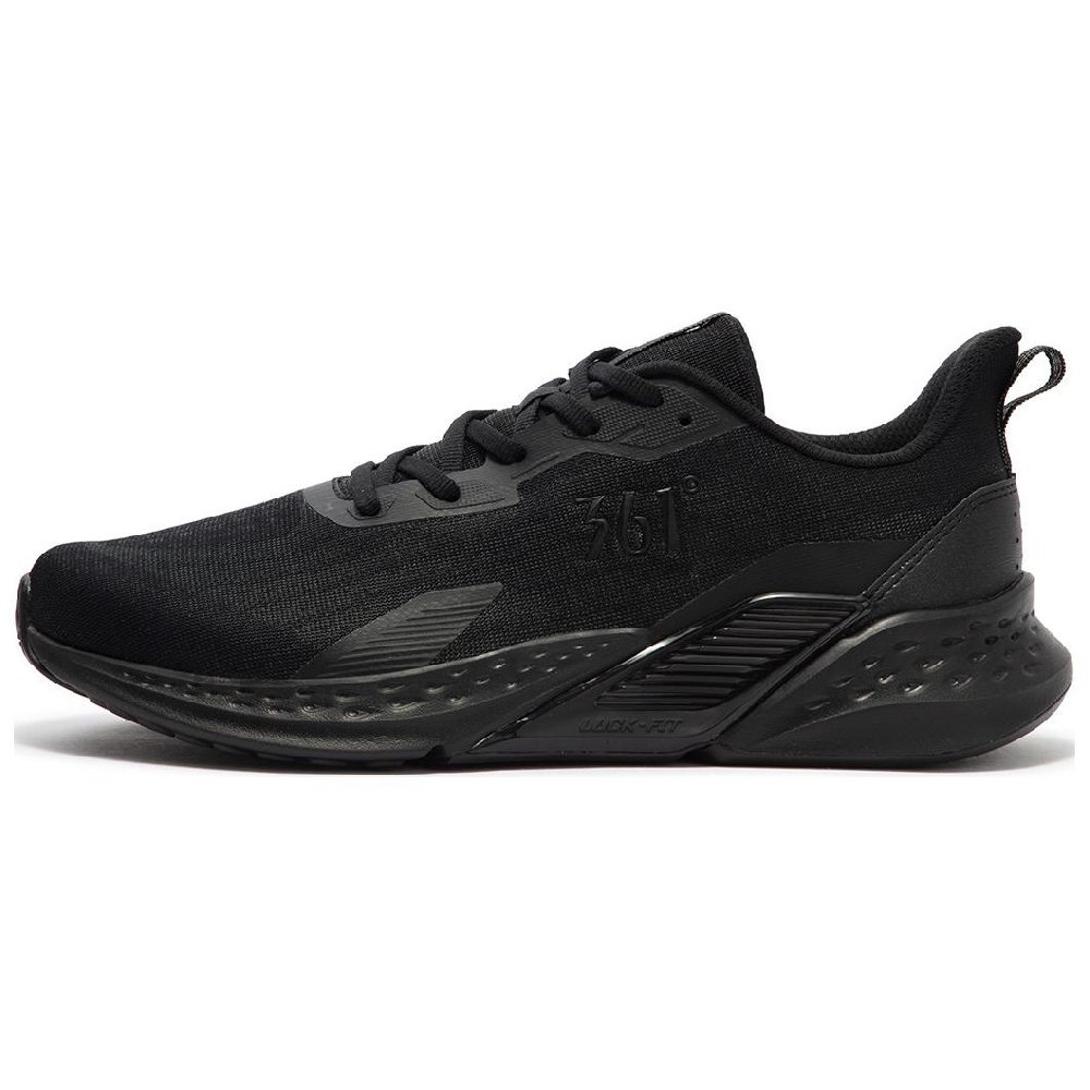361° Cushioned Wear Resistant Breathable Lightweight Low Top Casual Running Shoes Men's Obsidian Black