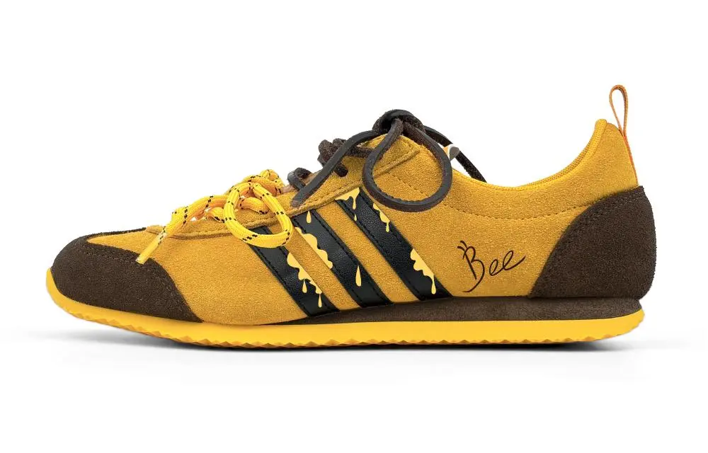 Adidas VS JOG 2.0 ''Bee Babo'' Abrasion Resistant Low top German Army Trainers Unisex Yellow Brown