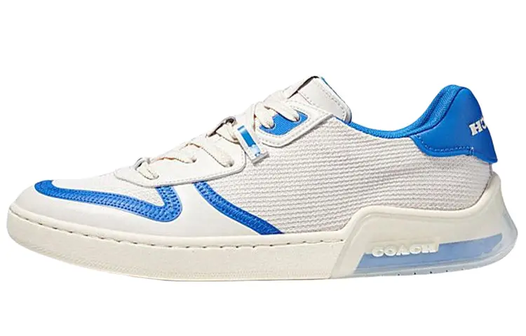 COACH CitySole Low top Stylish Skateboarding Shoes Men's White Blue