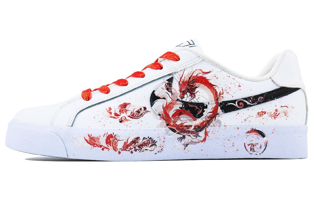 Nike Court Royale AC Taotie SDS Low Top Skateboard Shoes Unisex Black White Red