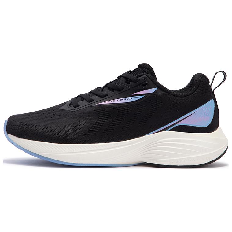 361° Abrasion Resistant Low Top Casual Running Shoes Women's Black Blue