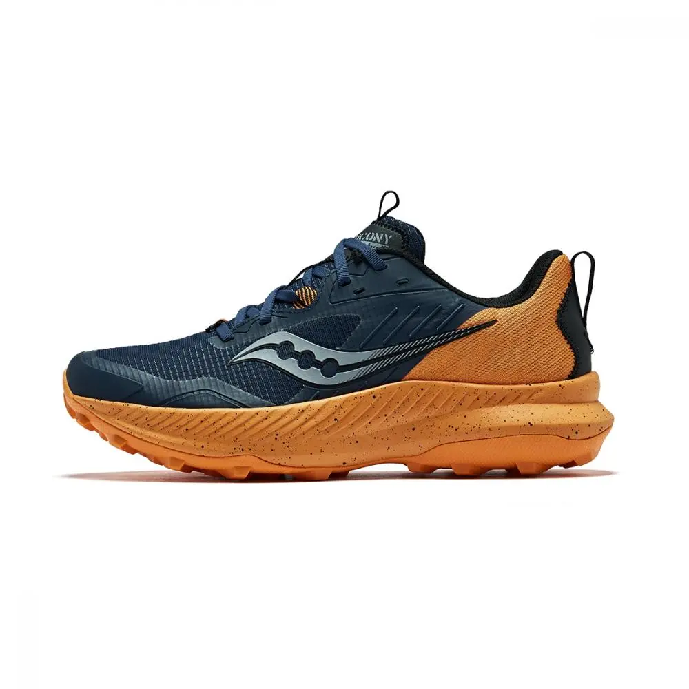 Saucony BLAZE TR Fiery Abrasion Resistant Low Top Running Shoes Men's Dark Blue Orange