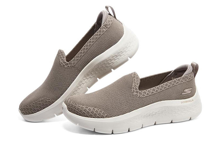 Skechers Go Walk Fle Low Top Casual Shoes Women's Taupe Loose Fit
