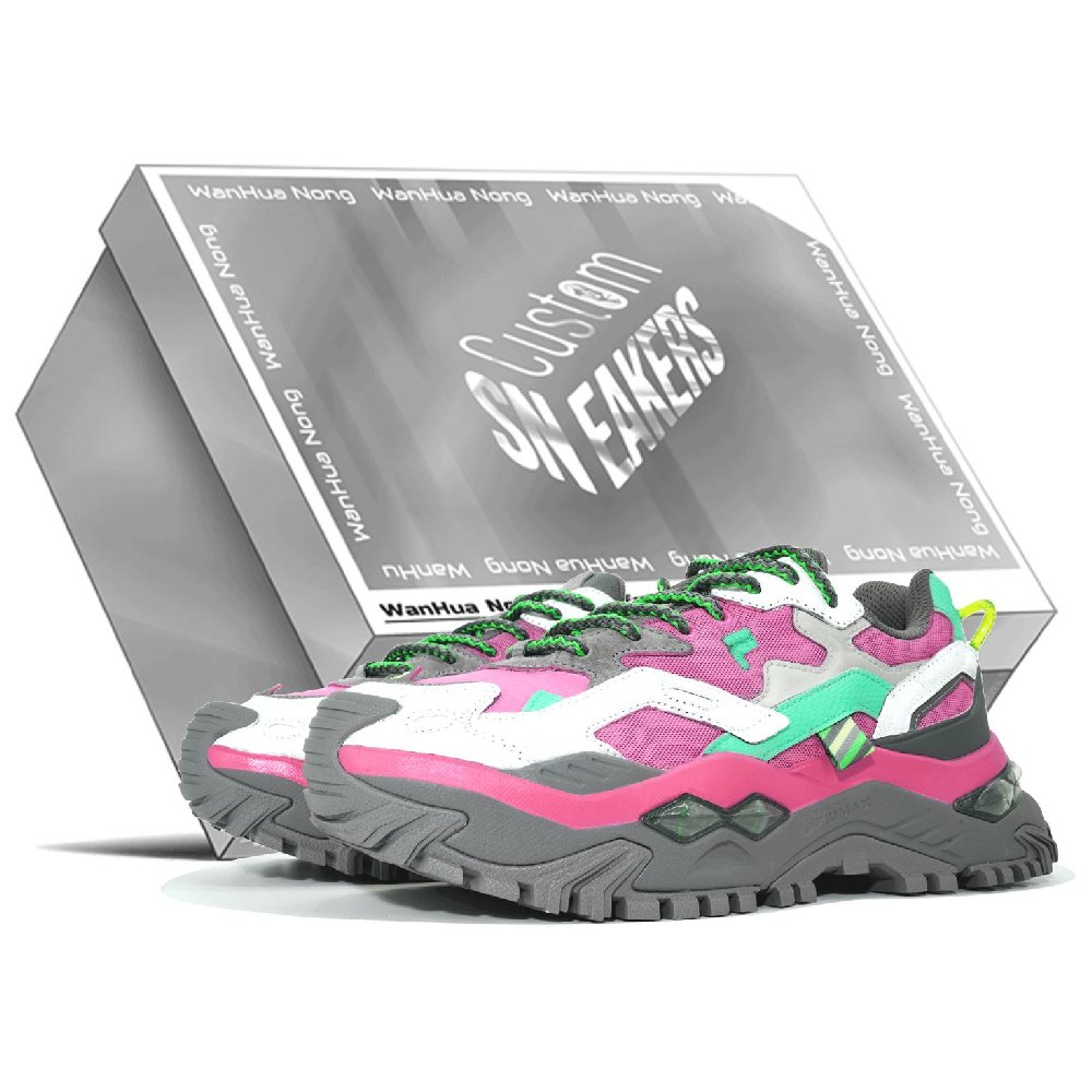 FILA FUSION BIANCO Kaleidoscope, Armed Angel, Box Low Top Chunky Sneakers Women's Pink