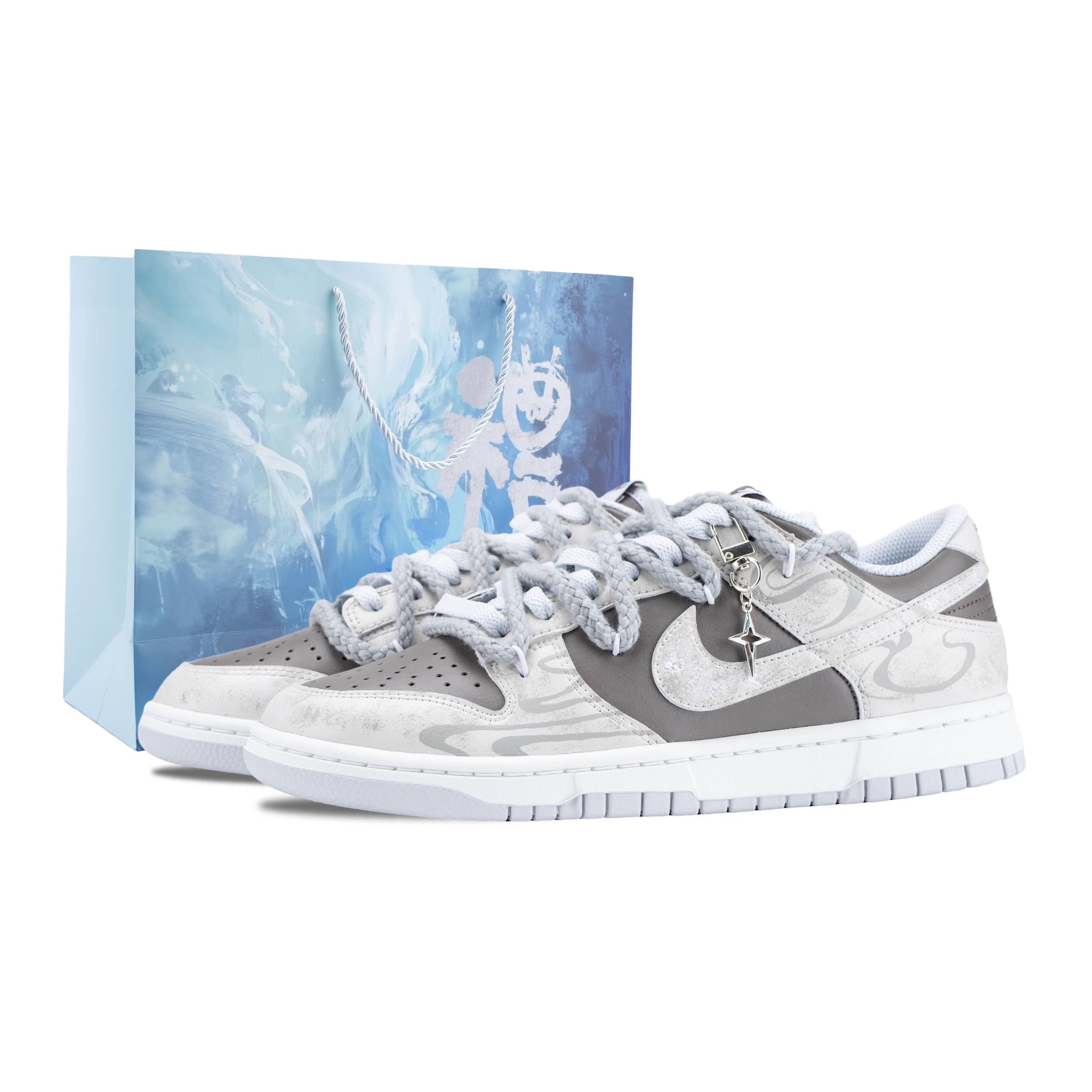 Nike Dunk Gray Spirit Bond Abrasion Resistant Low top Skateboard Shoes Unisex Gray Brown