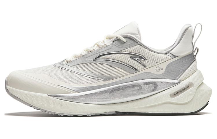 Anta Cushioning, Wear Resistant Low Top Running Shoes Men's White Silver