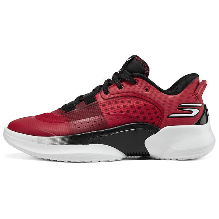 Skechers MEN'S GO Cushioning Rebound Low-Top Basketball Shoes Men's Red Black
