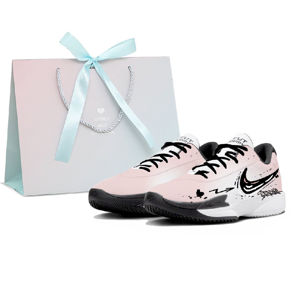 Nike Air Zoom G.T. Cut Academy Cushioning, Slip Resistant, And Abrasion Resistant Low Top Basketball Shoes Unisex Pink